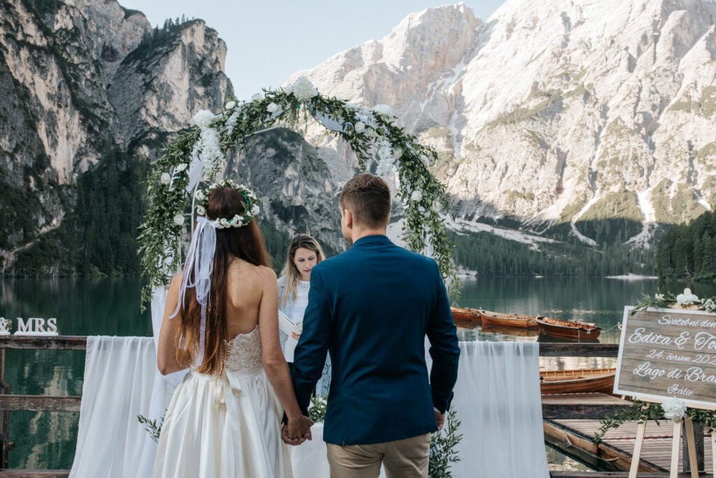 Wedding in Italy at Lake Braies – wedding photo 12
