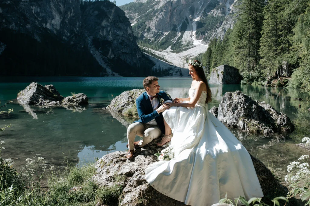 Wedding in Italy at Lake Braies – wedding photo 3