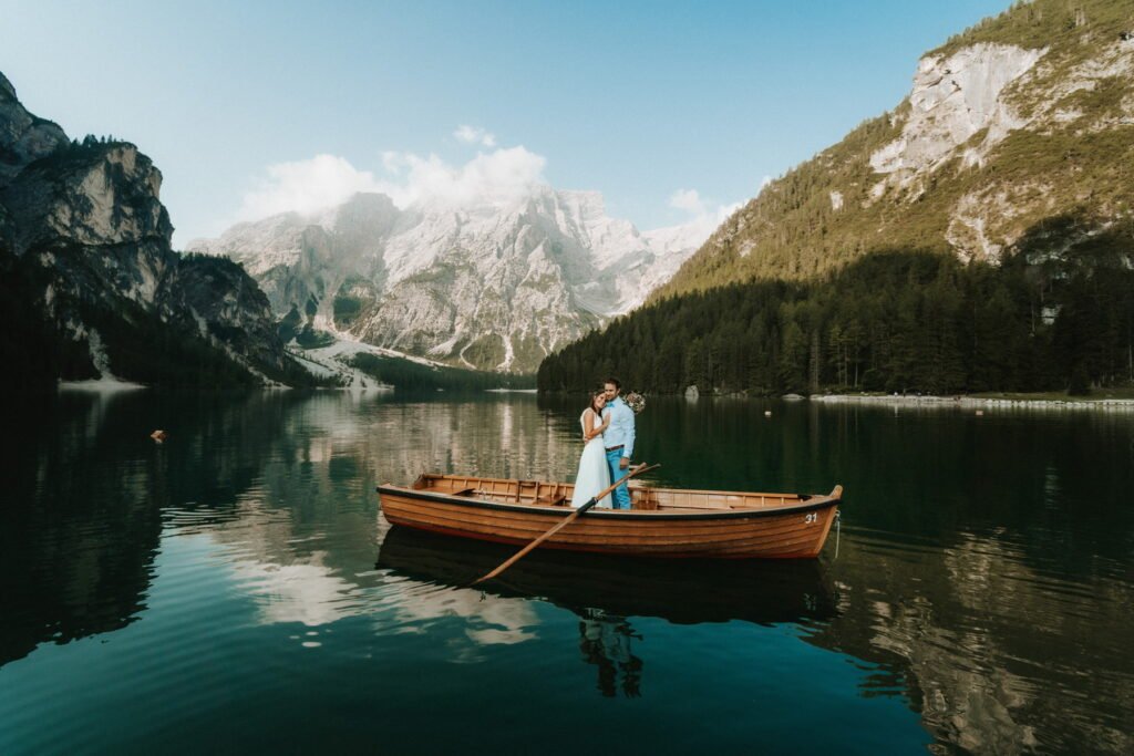 Svatba v Itálii u Lago di Braies