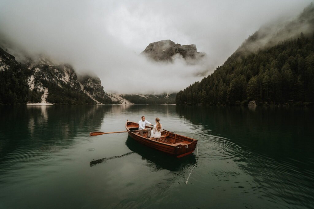 Svatba v Itálii u Lago di Braies
