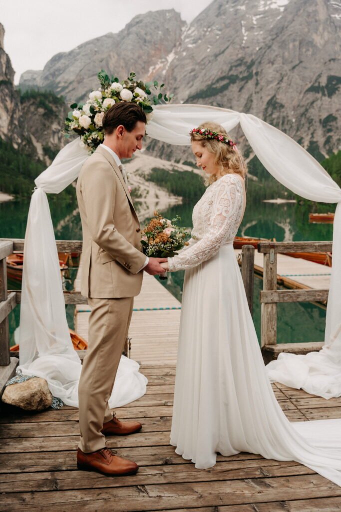 svatba v Itálii u Lago di Braies